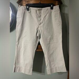 American Eagle Y2K Khaki Cargo Cropped Pants Size 14